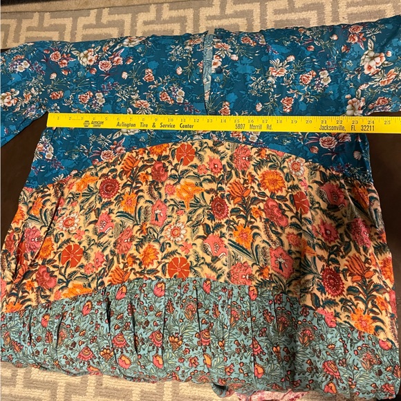Natural Life Rebecca Midi Dress XXL Floral Bohemian Patchwork BNWT - Picture 7 of 10